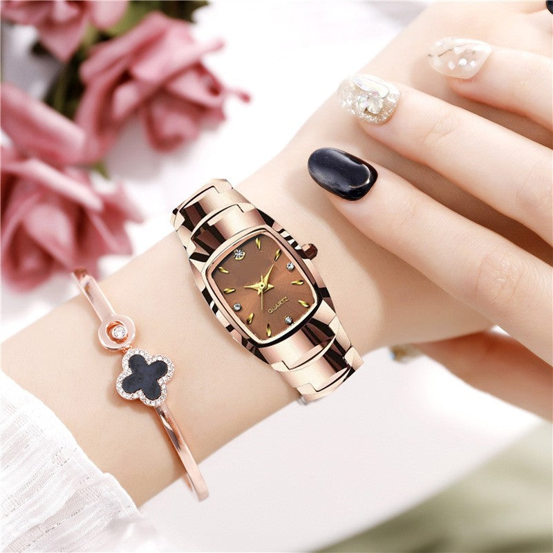 Women's Waterproof Steel Strip Square Quartz Watch