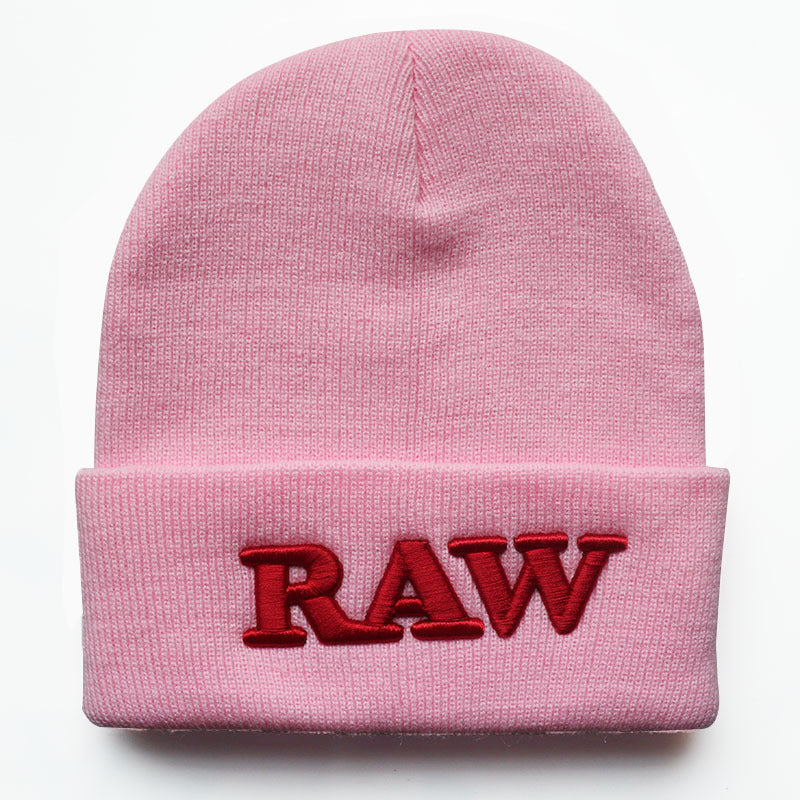 Men's And Women's Autumn And Winter Letters RAW Embroidery Knitted Hat