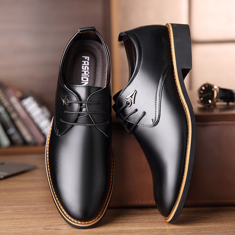 Leather breathable low top shoes