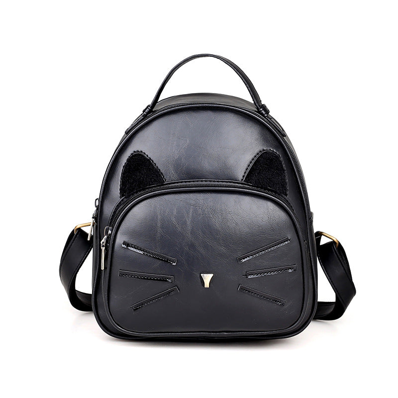 Cat mustache backpack schoolbag