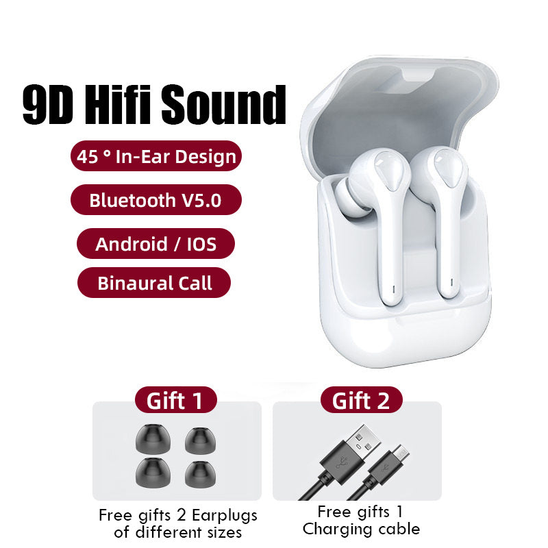 Bluetooth wireless headset in-ear noise reduction