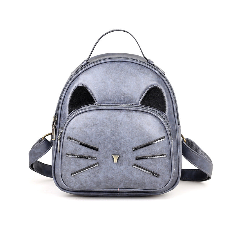 Cat mustache backpack schoolbag