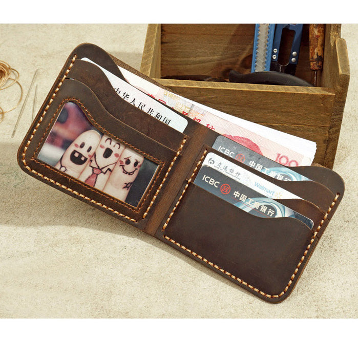 Men's handmade leather wallet