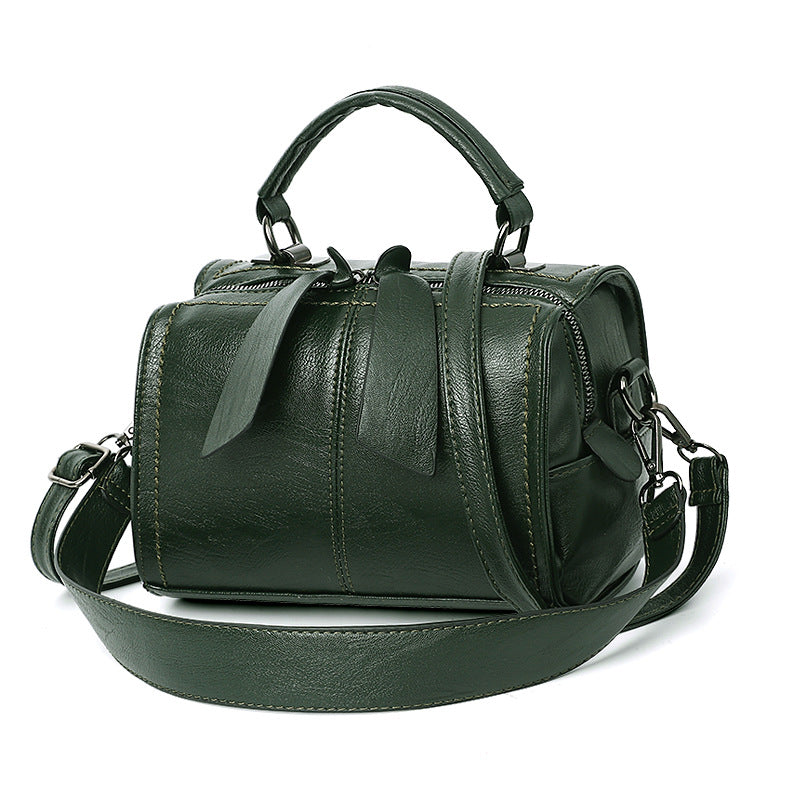 Soft leather Boston women's bag