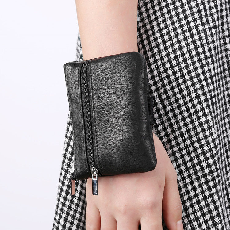 Wrist bag leather key case