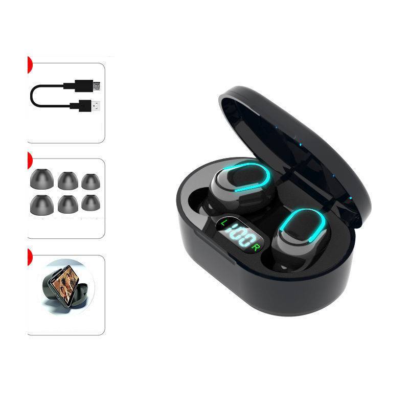 Wireless dual ear mini digital display Bluetooth headset