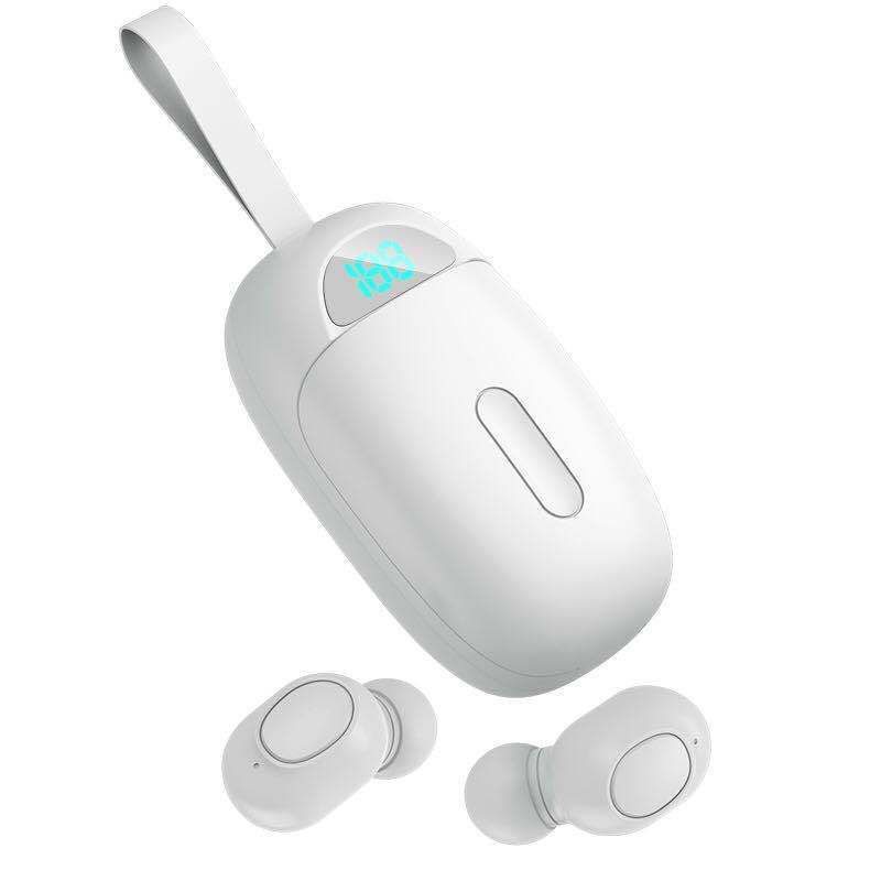 Wireless dual ear mini digital display Bluetooth headset