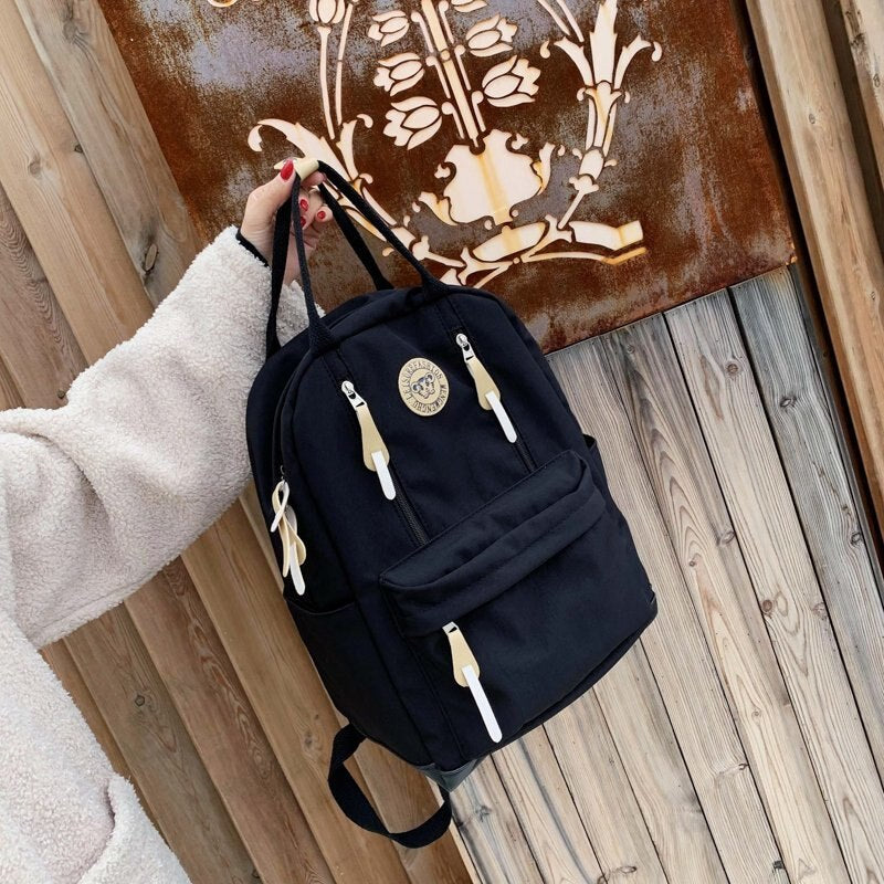 New style corduroy backpack fashion Korean student backpack