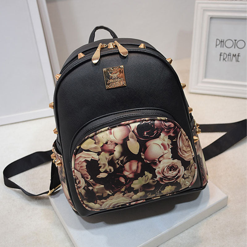 Floral print backpack