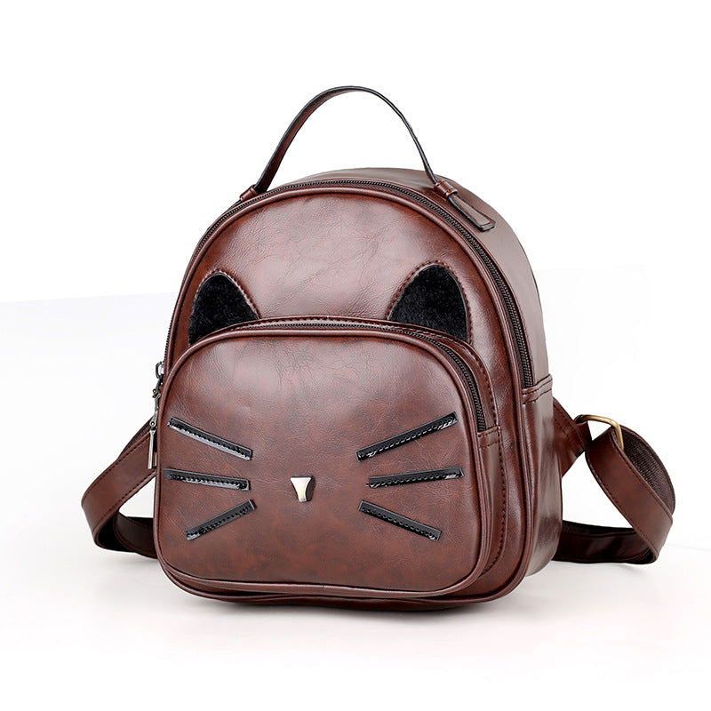 Cat mustache backpack schoolbag