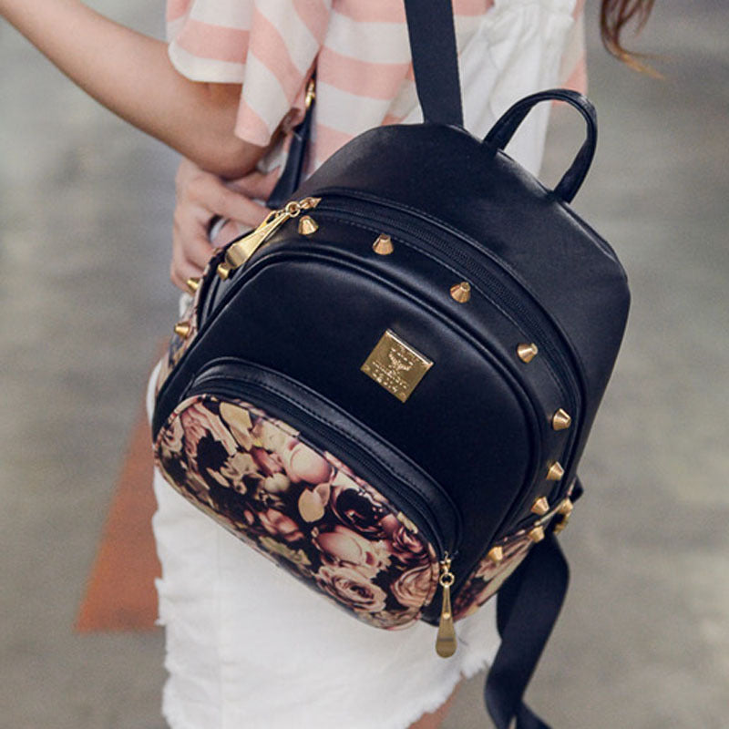 Floral print backpack