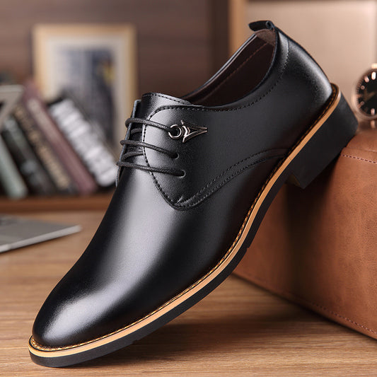 Leather breathable low top shoes