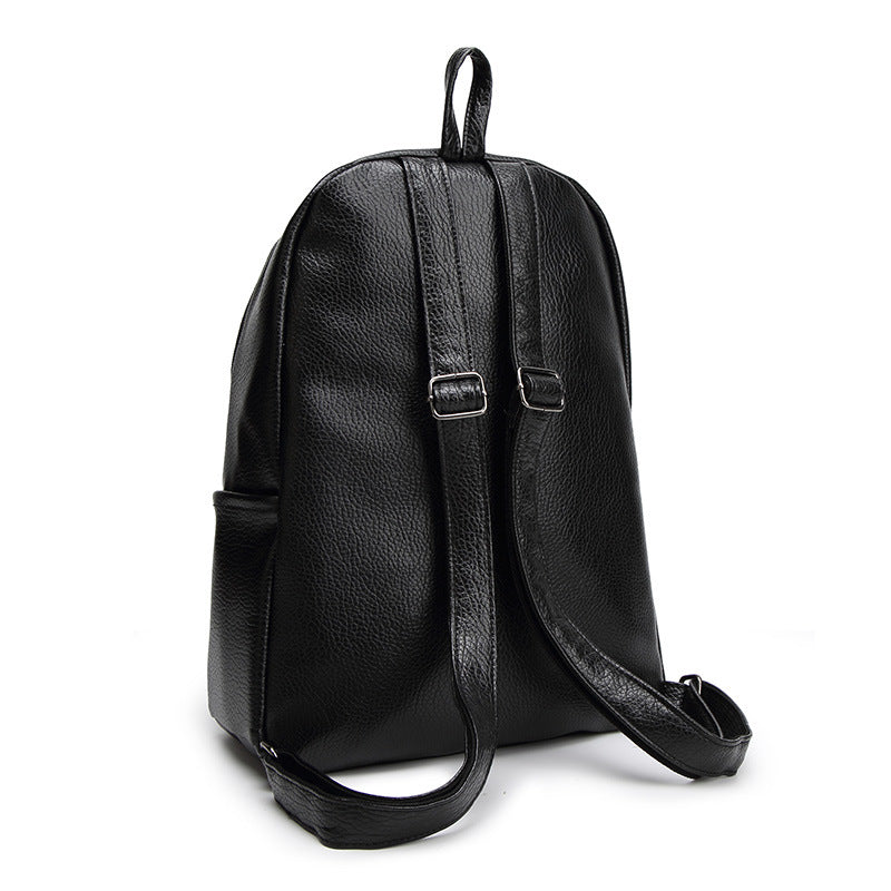 Women's washed leather backpack