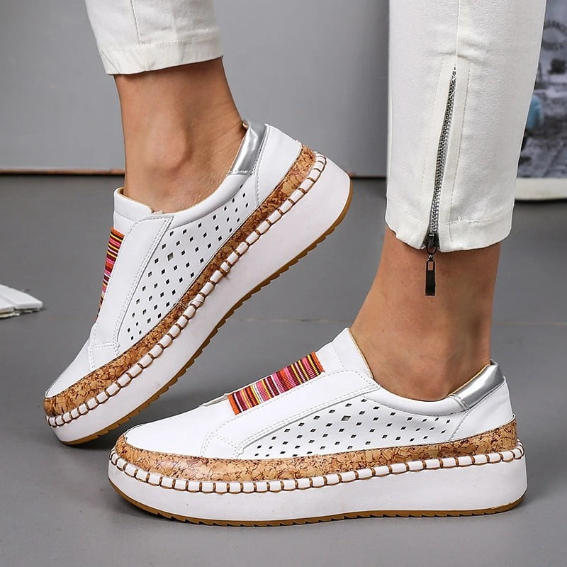 Women's casual sports leather shoes