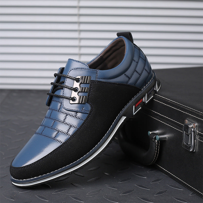 Breathable casual men's leather shoes