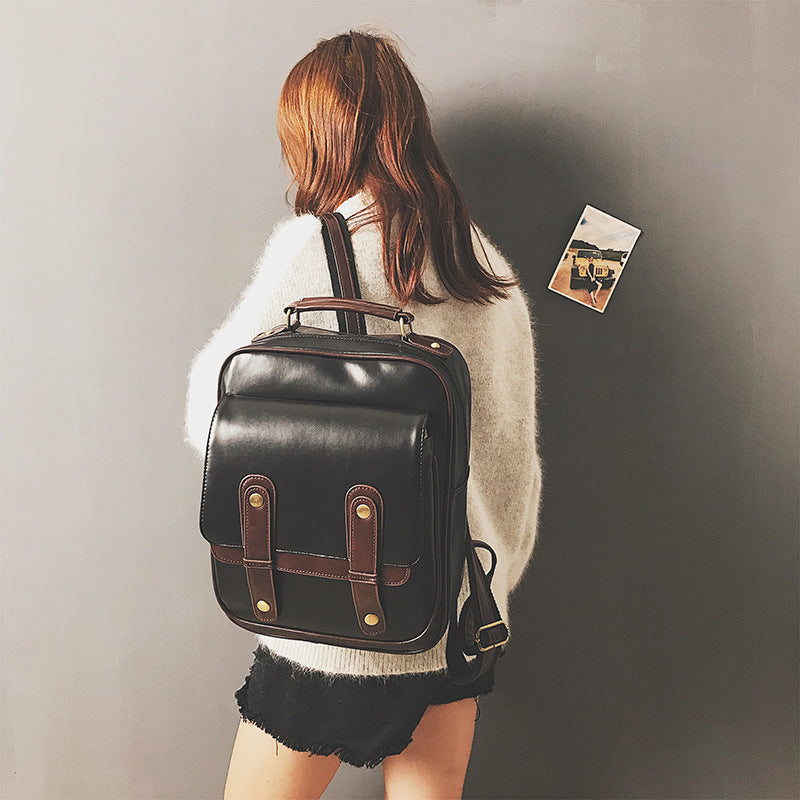 Simple retro casual backpack