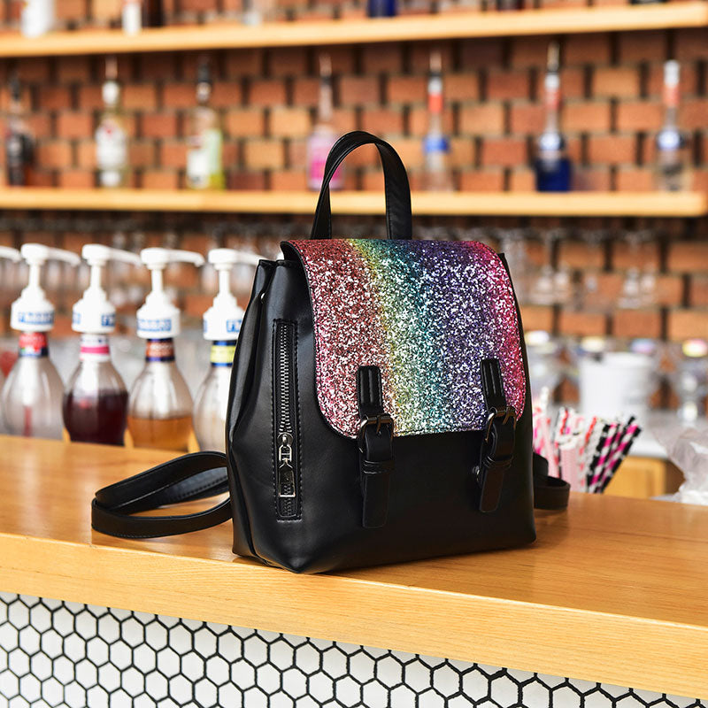 Women's sequined backpack