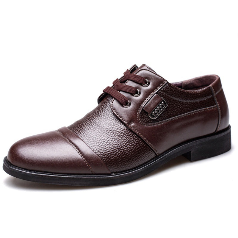 Men's Casual Leather Shoes Lychee Pattern Leather Shoes Men's Shoes