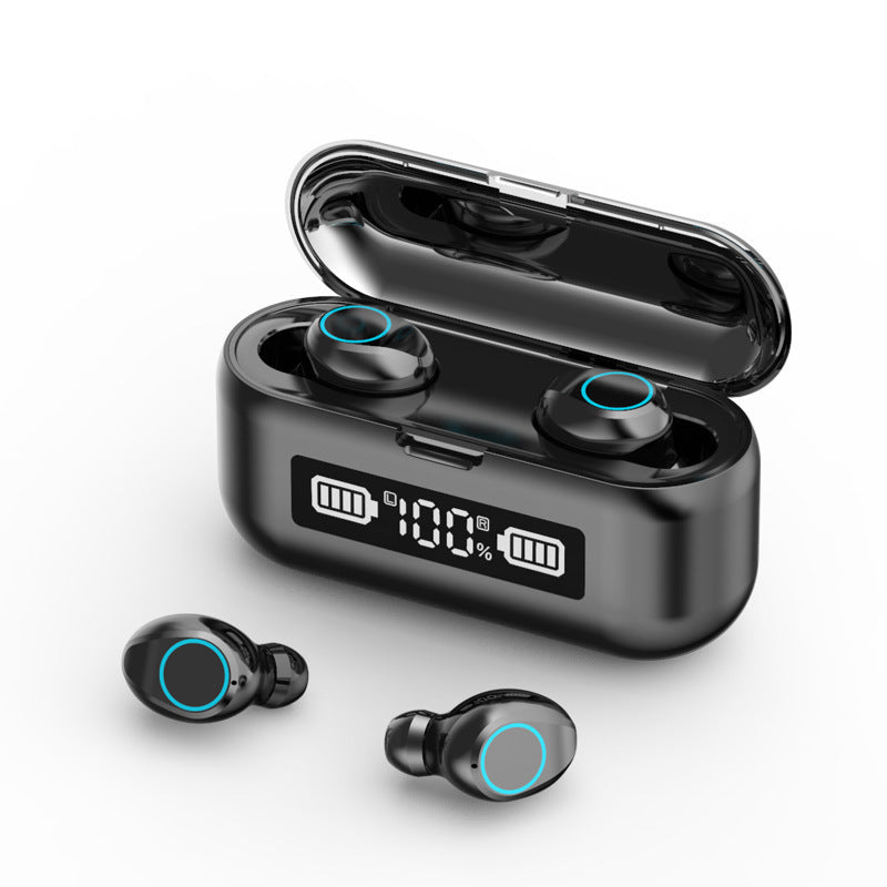 F9 Bluetooth Headset Tws Wireless Bluetooth 5.1 Stereo Digital Display Binaural In-Ear Private Mode Headset