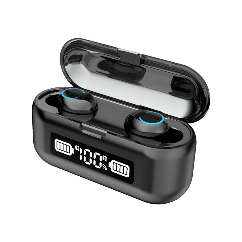 F9 Bluetooth Headset Tws Wireless Bluetooth 5.1 Stereo Digital Display Binaural In-Ear Private Mode Headset