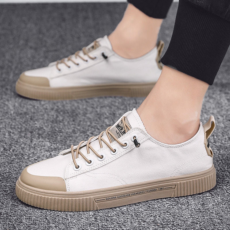 Men'S Shoes Summer Breathable Deodorant Trend Wild Sports Casual Canvas Board Shoes Cloth Shoes Increase Shoes Men'S Trendy Shoes