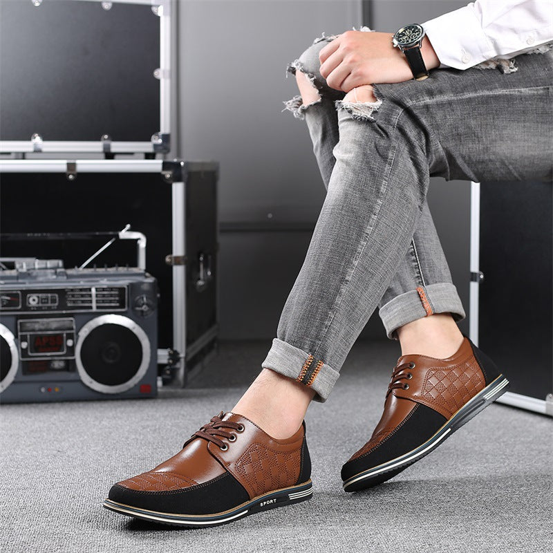 Autumn Men's Casual Shoes 46 Yards Large Size Lace-up Single Shoes Breathable British Driving Shoes Mens Shoes Single Shoes