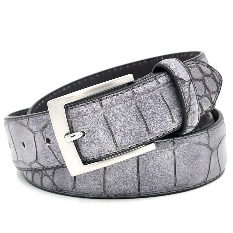 Mens  Fashion Waist Belts Faux Pattern With Split Leather Luxury Male Designer Belt Accessories Factory Price