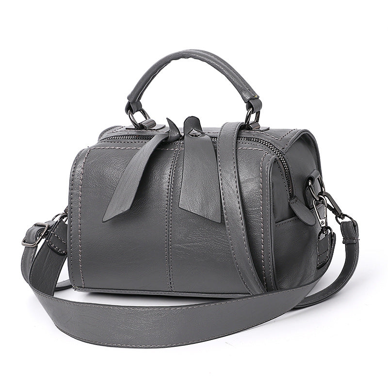 Soft leather Boston women's bag