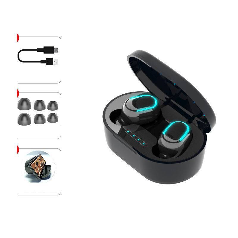 Wireless dual ear mini digital display Bluetooth headset