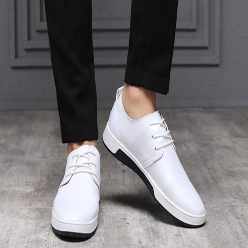 Men's shoes breathable perforated leather shoes youth