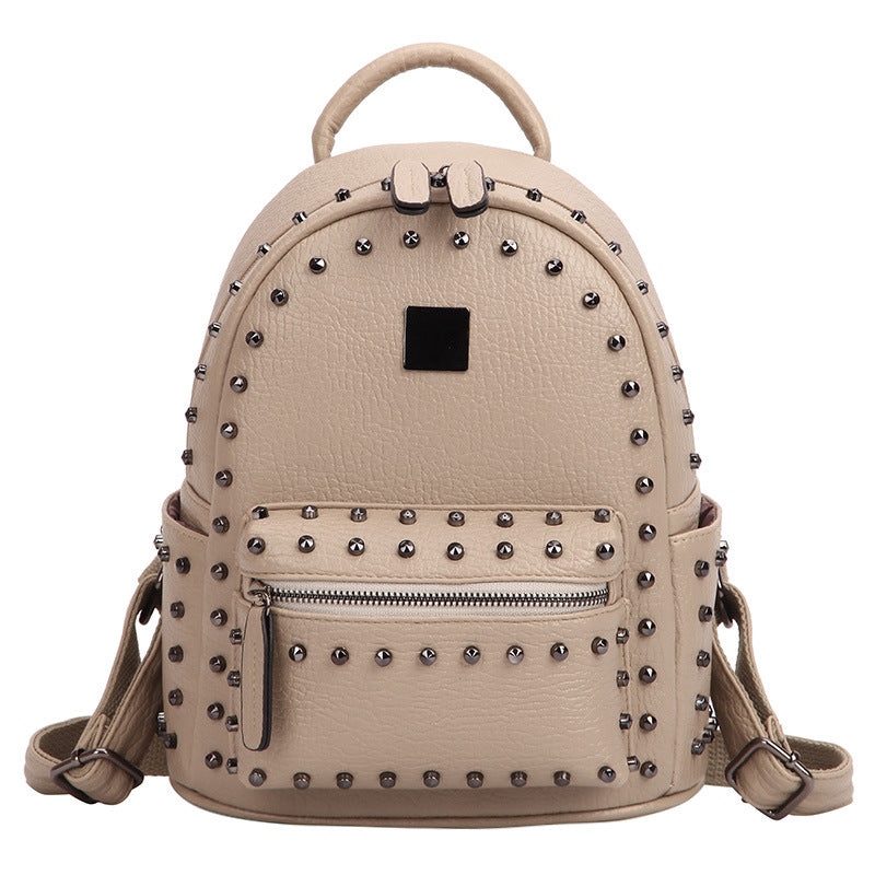 Rivet Small Backpack Women All-Match Backpack School Bag Female Backpack