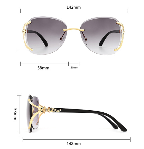 Metal diamond sunglasses