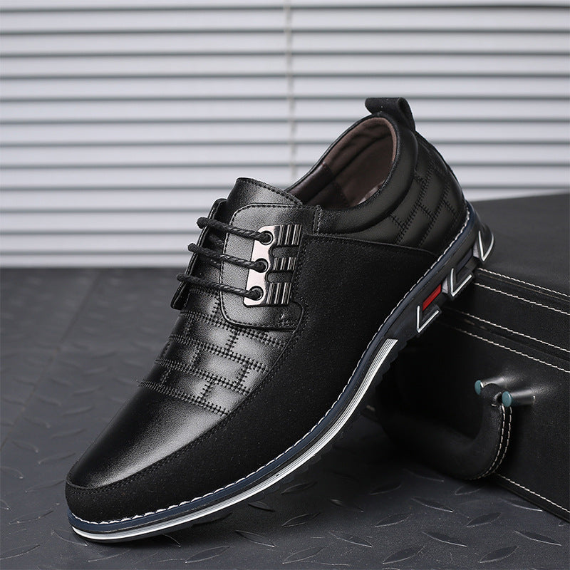 Breathable casual men's leather shoes