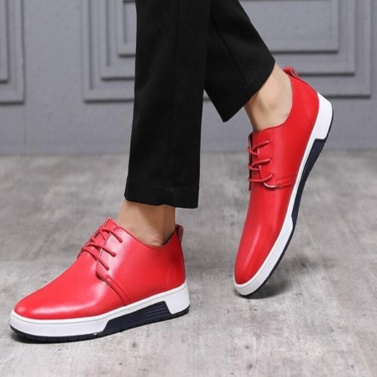 Men's shoes breathable perforated leather shoes youth