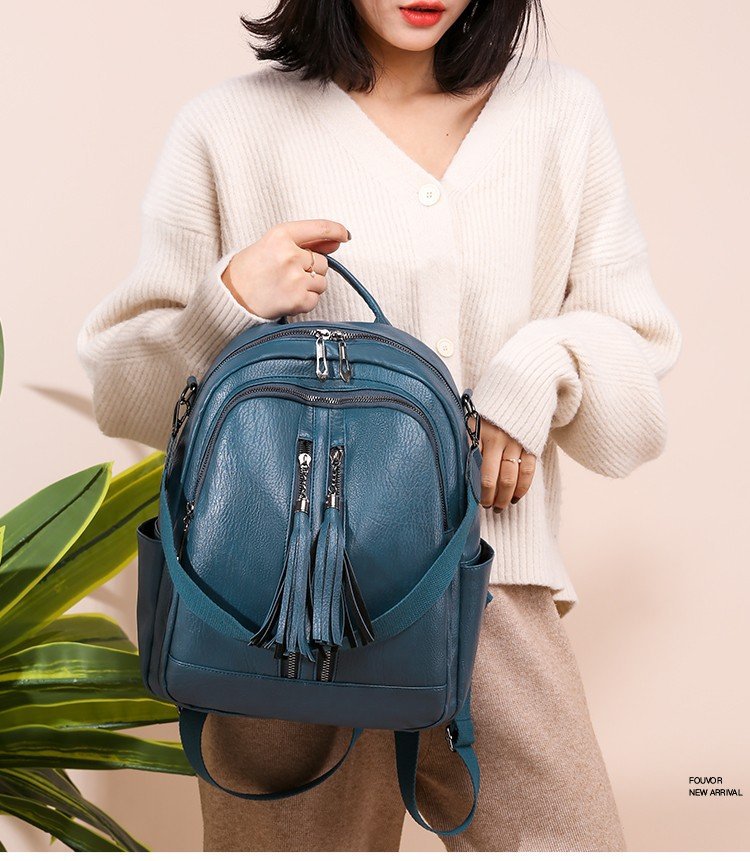 Tassel multifunctional backpack