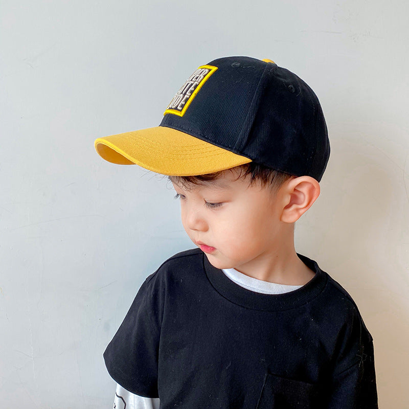 Boys And Girls Casual Color Matching Embroidery Caps