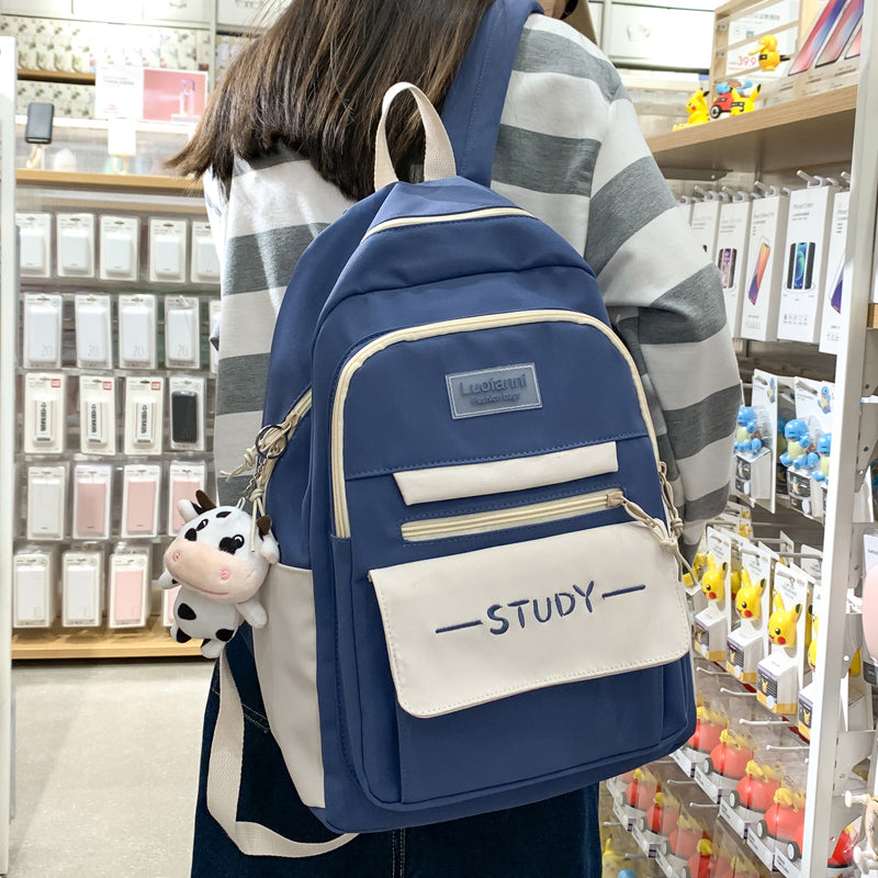 School Bag Female Junior High School Student Backpack Large Capacity Backpack