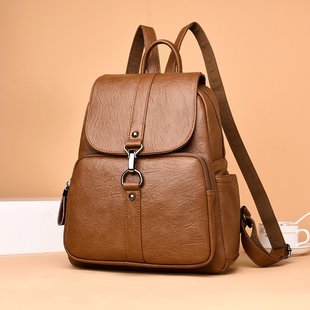 Sheepskin backpack soft leather backpack