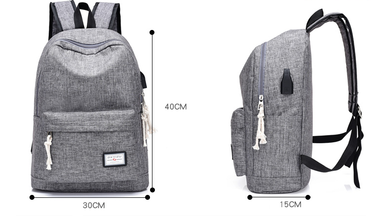 Casual backpack travel usb charging backpack