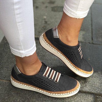 Women's casual sports leather shoes