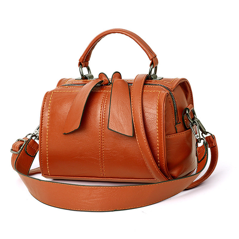 Soft leather Boston women's bag