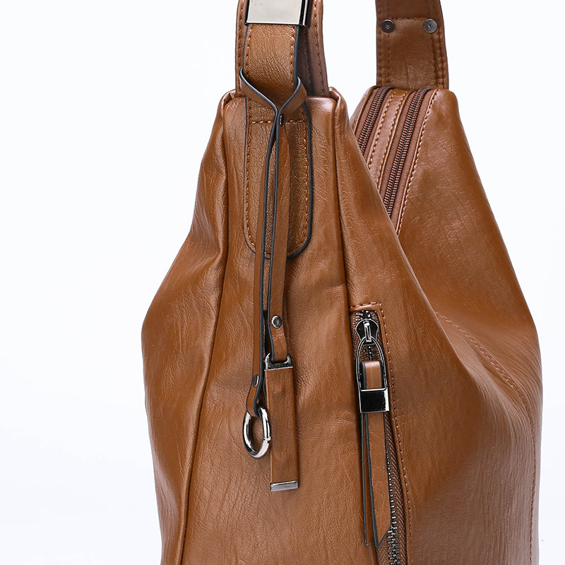 Soft leather shoulder bag