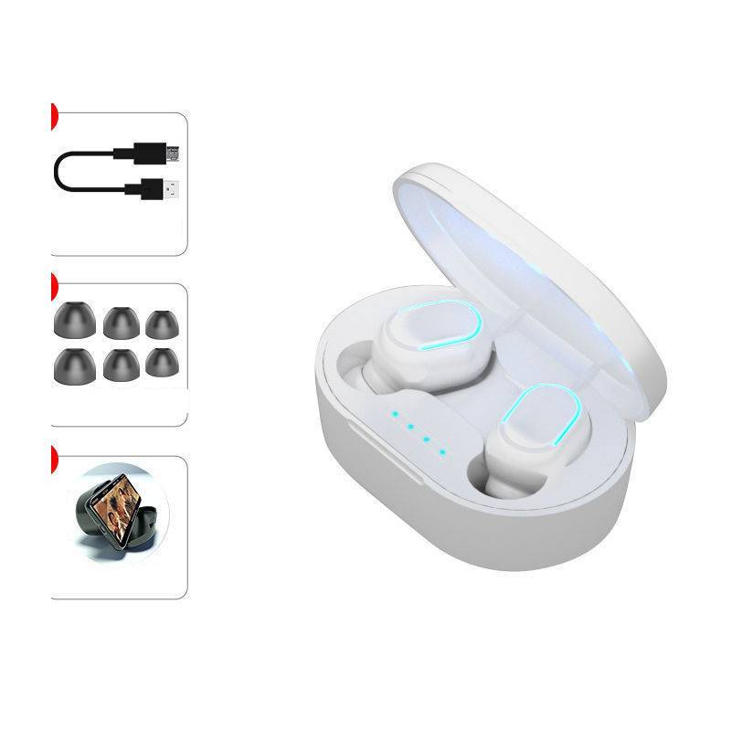 Wireless dual ear mini digital display Bluetooth headset