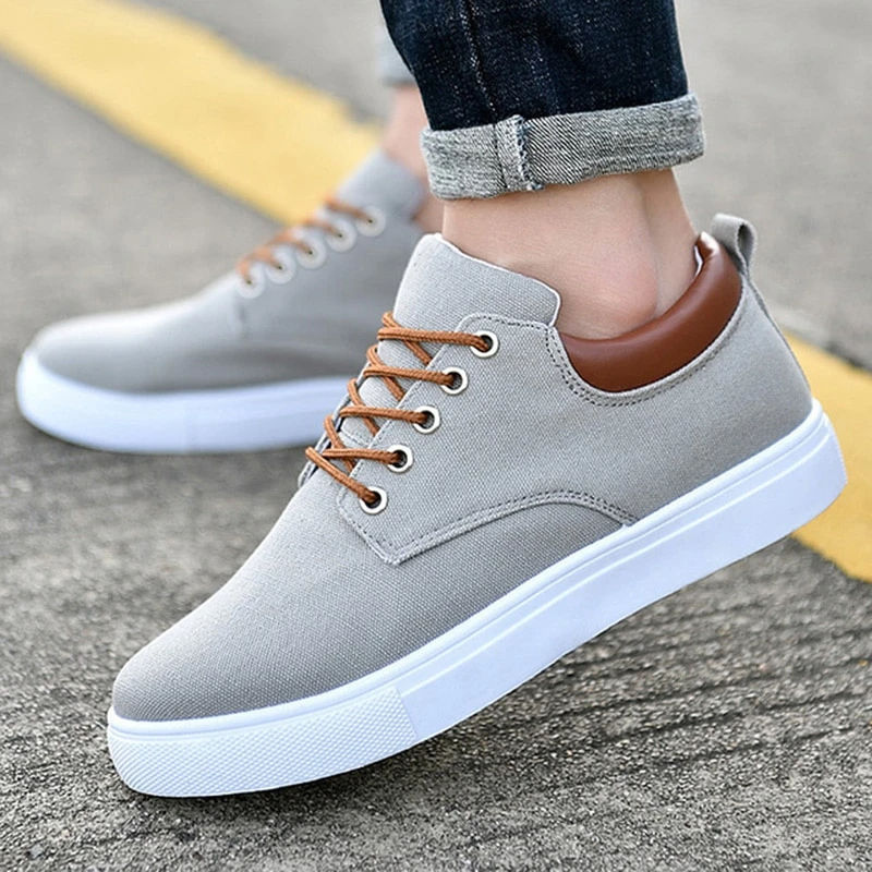 Breathable mens casual canvas sport shoes