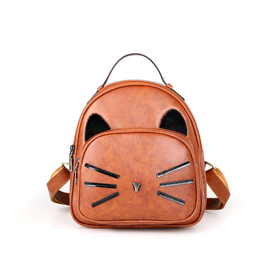 Cat mustache backpack schoolbag