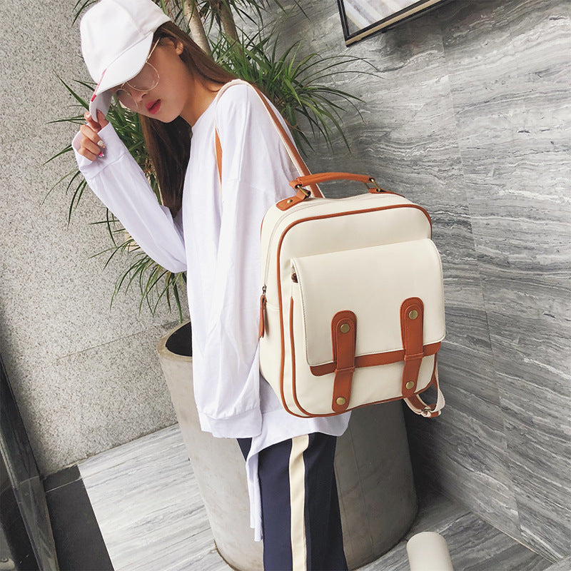 Simple retro casual backpack