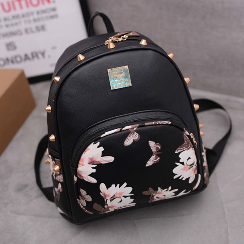 Floral print backpack