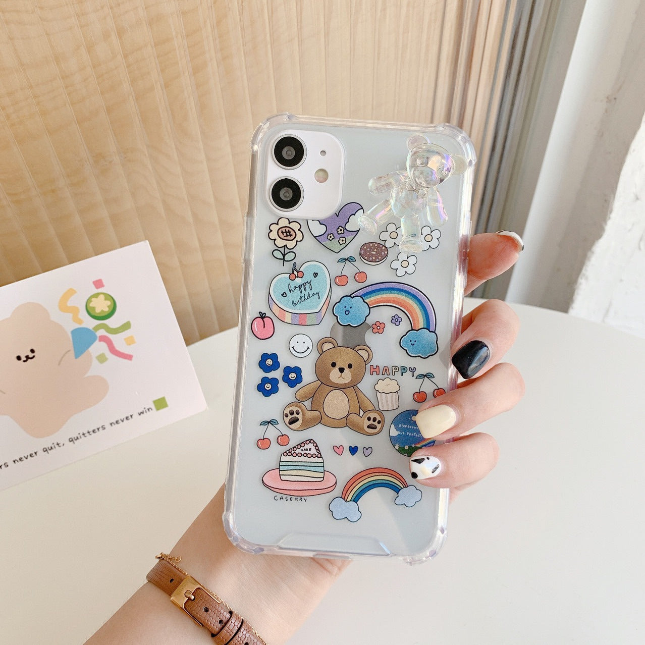 Bear Chain Protective Mobile Phone Cover Phone Case