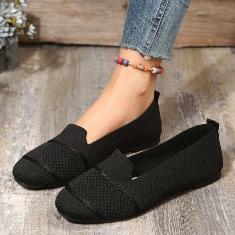 Women's Ballet Flats Round Toe Soft Sole Slip On Lazy Shoes Walking Flat Loafers