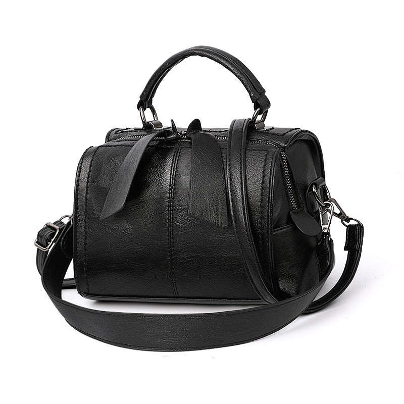 Soft leather Boston women's bag